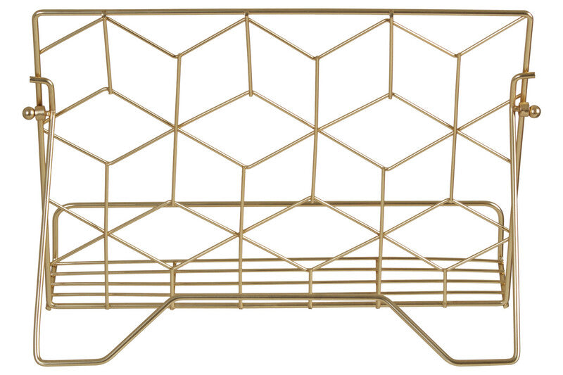 Contour Matte Gold Finish Cookbook Stand