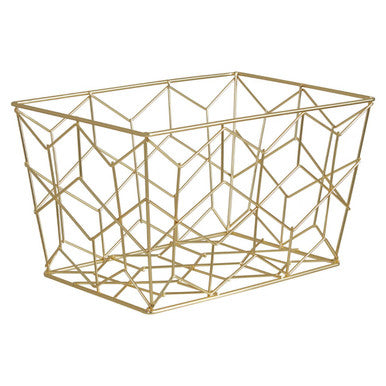 Matte Gold Storage Basket