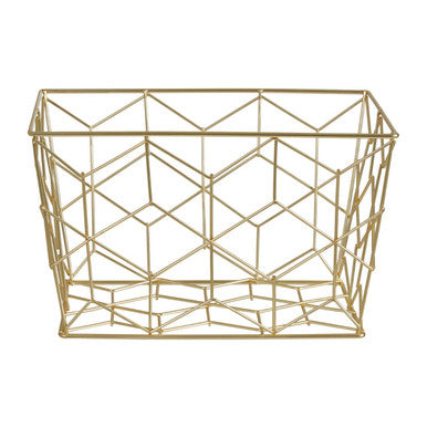 Matte Gold Storage Basket