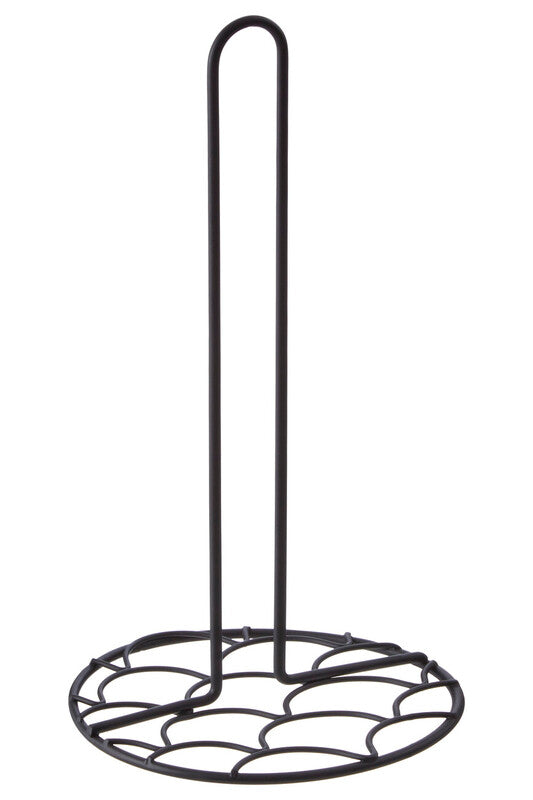 Deco Matt Black Kitchen Roll Holder