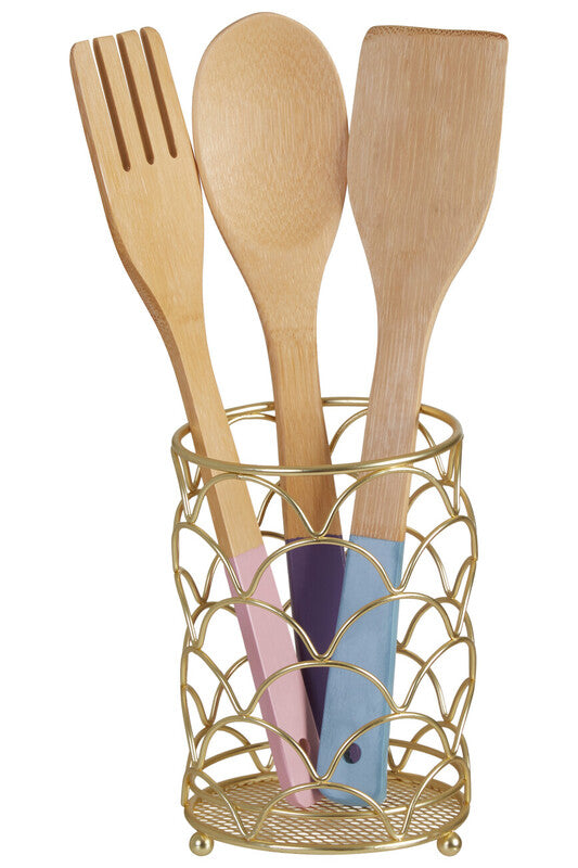 Matte Gold Utensil Holder