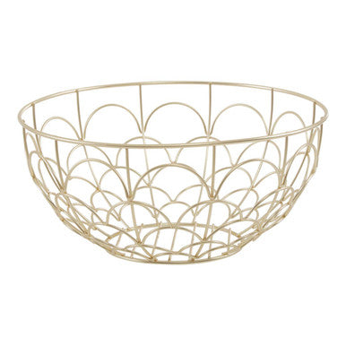 Matte Gold Fruit Basket