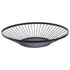 Matt Black Fruit Basket with Flat Base