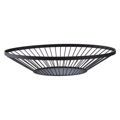 Matt Black Fruit Basket with Flat Base