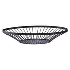 Matt Black Fruit Basket with Flat Base