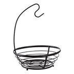 Matt Black Fruit Basket with Banana Hanger