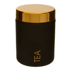 Black Enamel Finish Tea Canister