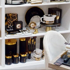 Black Enamel Finish Tea Canister