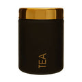 Black Enamel Finish Tea Canister
