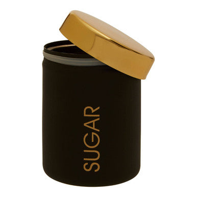 Black and Gold Sugar Canister