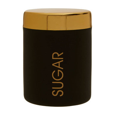 Black and Gold Sugar Canister