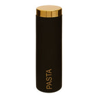 Liberty Black Enamel Pasta Canister With Gold Lid