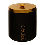 Black & Gold Enamel Bread Bin