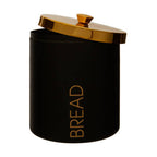 Black & Gold Enamel Bread Bin
