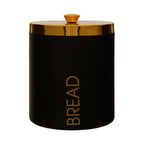 Black & Gold Enamel Bread Bin