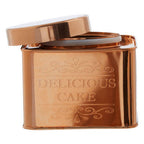 Square Copper Finish Cake Canister