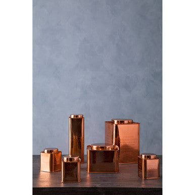 Square Copper Finish Cake Canister