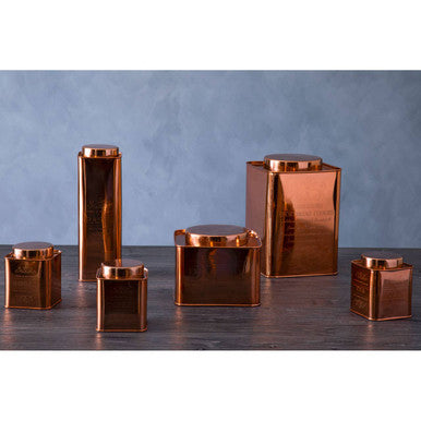 Square Copper Finish Cake Canister