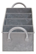 4 Compartment Galvanised Steel Rectangular Tray