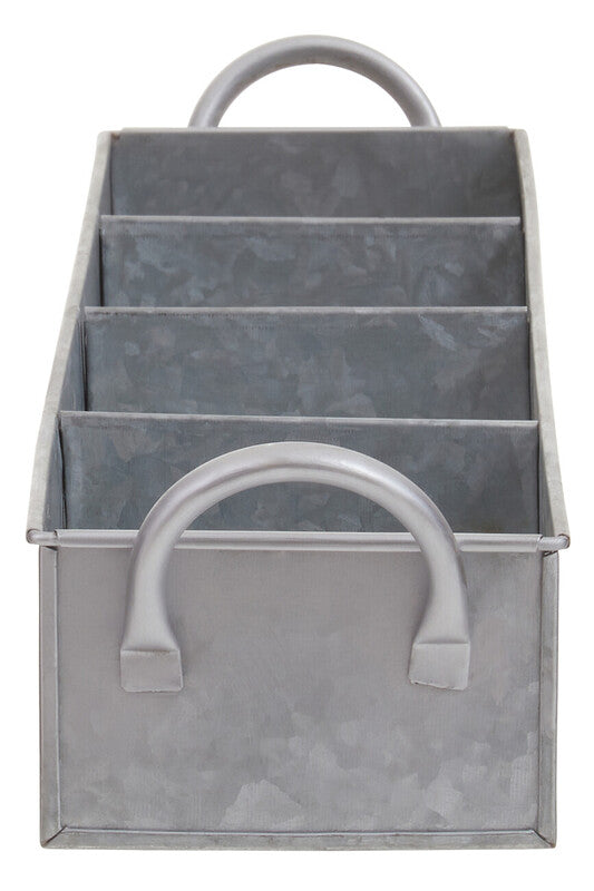 4 Compartment Galvanised Steel Rectangular Tray