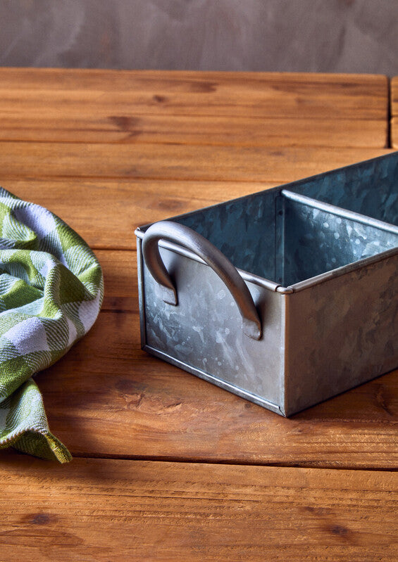 4 Compartment Galvanised Steel Rectangular Tray