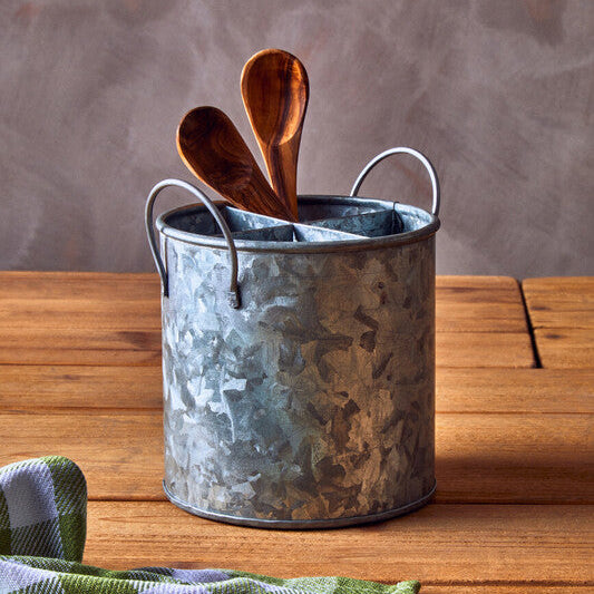 Four Section Galvanised Steel Cutlery Holder