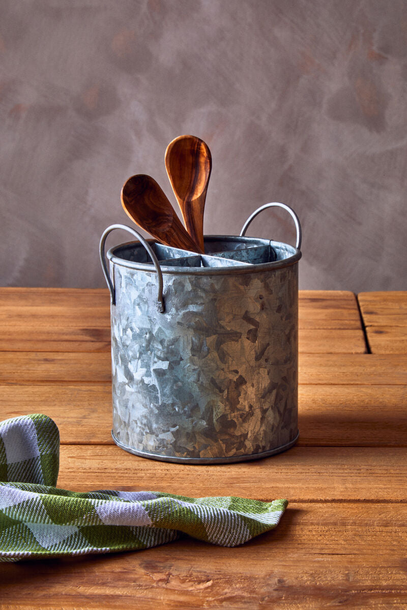 Four Section Galvanised Steel Cutlery Holder