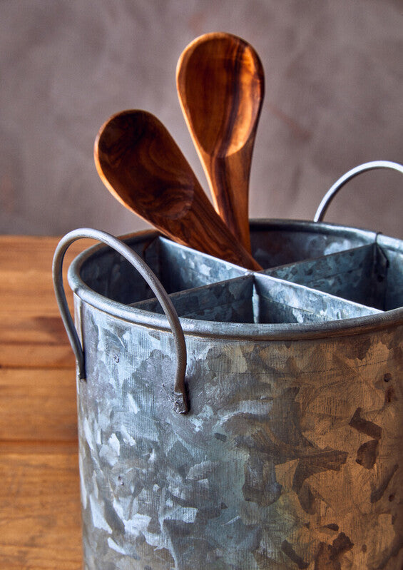 Four Section Galvanised Steel Cutlery Holder