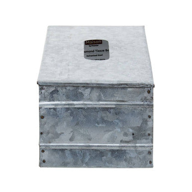 Rectangular Galvanised Steel Tissue Box