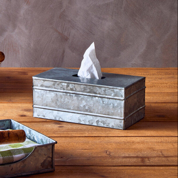 Rectangular Galvanised Steel Tissue Box