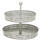 Two Tier Galvanised Steel Cake Stand