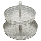 Two Tier Galvanised Steel Cake Stand