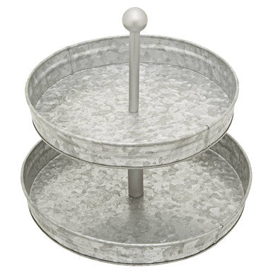 Two Tier Galvanised Steel Cake Stand