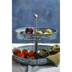 Two Tier Galvanised Steel Cake Stand