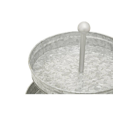 Two Tier Galvanised Steel Cake Stand