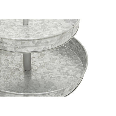 Two Tier Galvanised Steel Cake Stand