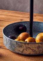 Two Tier Galvanised Steel Cake Stand with Handle