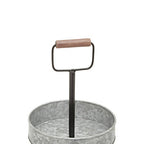 Two Tier Galvanised Steel Cake Stand with Handle