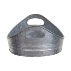 Set of Two Galvanised Steel Oval Trays