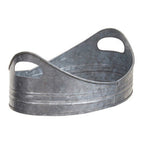 Set of Two Galvanised Steel Oval Trays