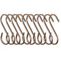 Set of 10 Brushed Steel Hooks