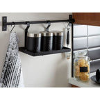 Matt Black Hanging Shelf Storage Rack