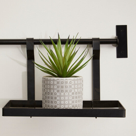 Matt Black Hanging Shelf Storage Rack