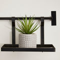 Matt Black Hanging Shelf Storage Rack
