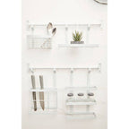 White Iron Three Level Hanging Rack