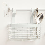 White Iron Hanging Storage Basket