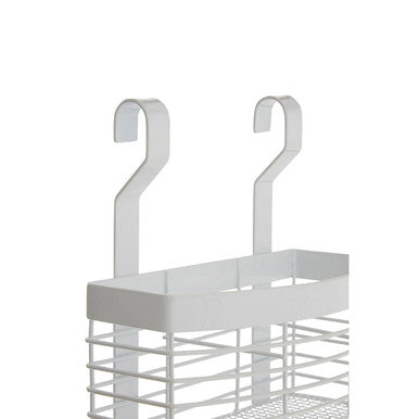 White Iron Hanging Storage Basket