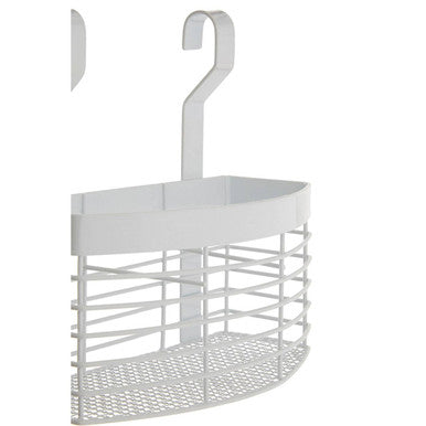 White Iron Hanging Storage Basket