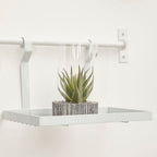 White Hanging Shelf Storage Rack