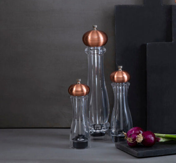 Salt / Pepper Medium Clear and Copper Mill